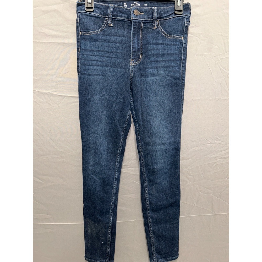 Hollister Co. Legging High Rise Jeans Womens 4S 27S Blue Denim Stretch Dark Wash